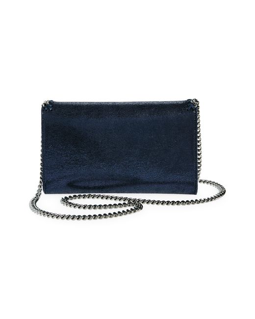 Stella McCartney Blue Mini Falabella Faux Leather Crossbody Bag