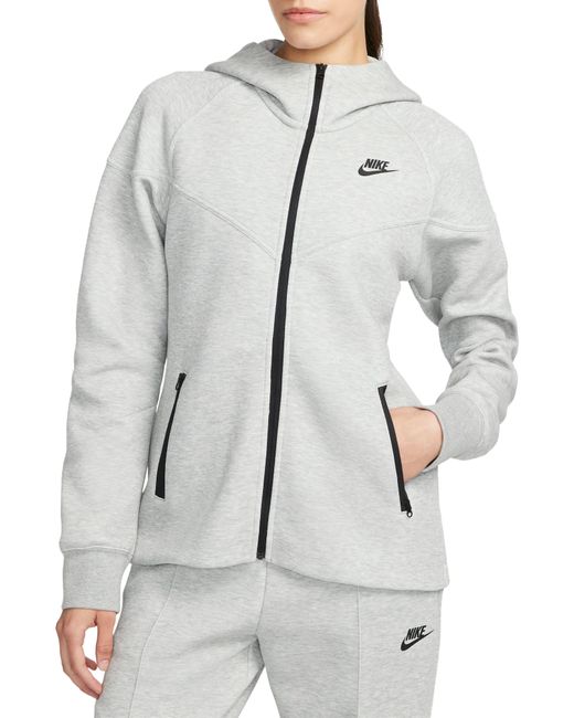 Nike Gray Sportswear Tech Fleece Windrunner Zip Hoodie