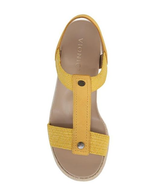 Vionic Metallic Calera Espadrille Wedge Sandal