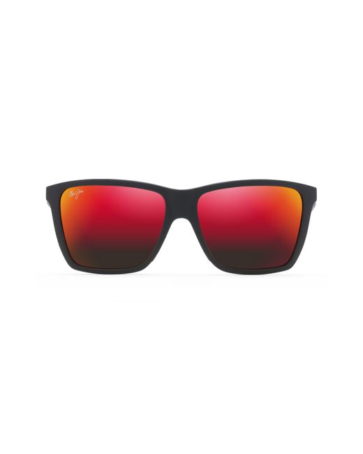 Maui Jim Cruzem 57mm Polarizedplus2® Rectangular Sunglasses in Red for ...