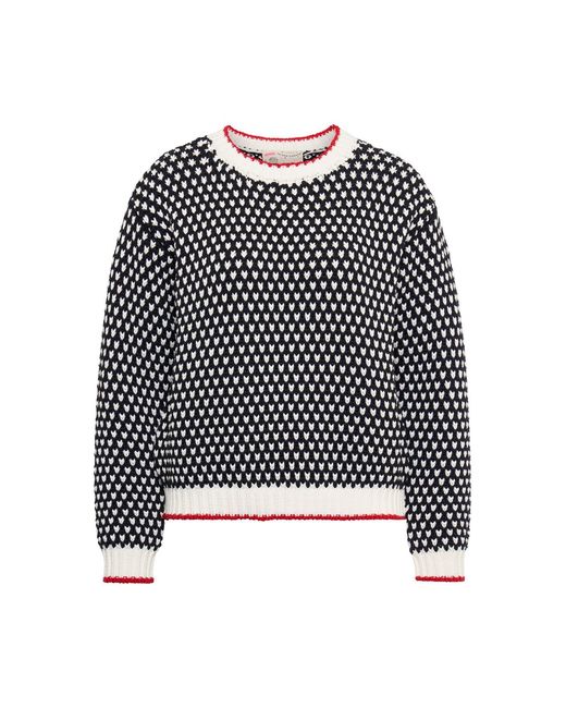 Maison Common Black Pullover With Contrast Hem
