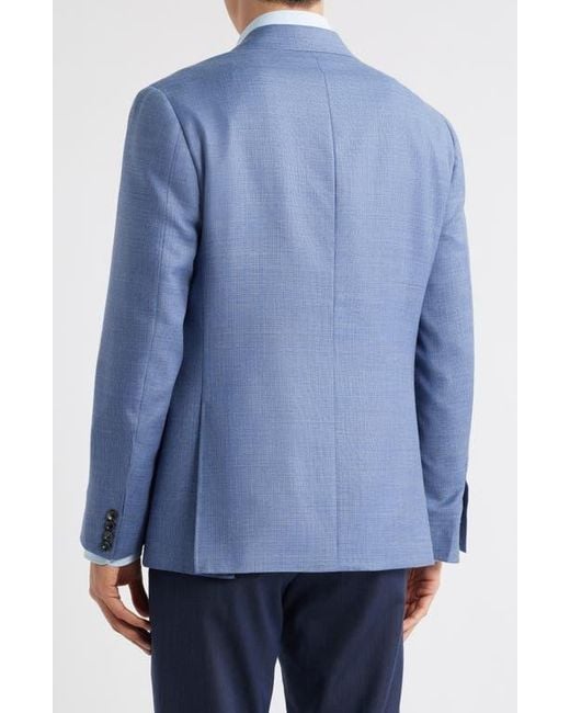 Canali Blue Kei Trim Fit Wool Sport Coat for men
