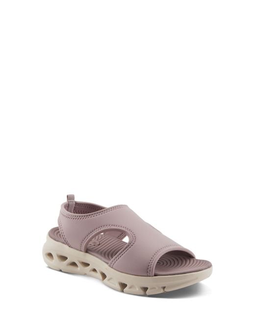 Flexus by Spring Step Purple Guzman Ankle Strap Platform Wedge Sandal