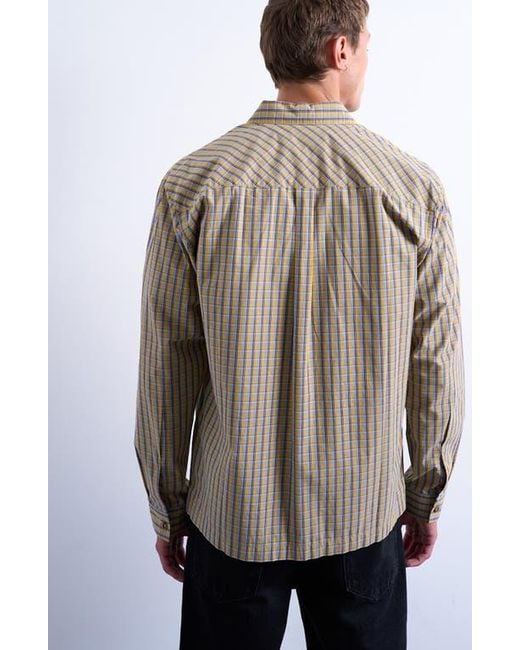 Topman Brown Cotton Poplin Button-Up Shirt for men