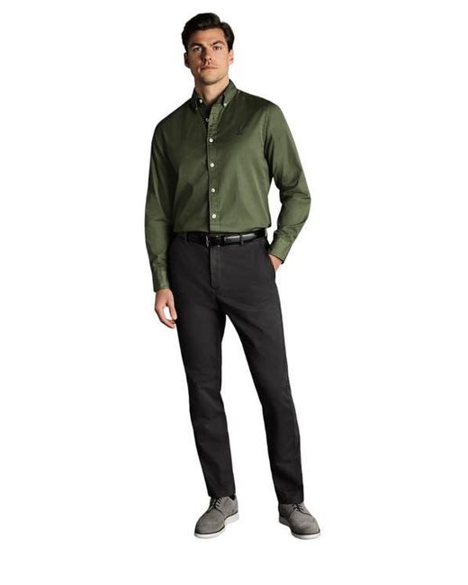 Charles Tyrwhitt Black Slim Fit Ultimate Non-Iron Chino for men