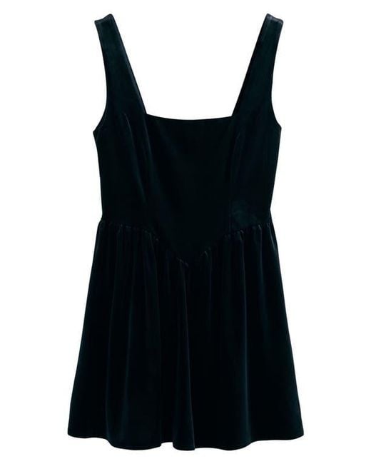 Next Black Sleeveless Velvet Minidress