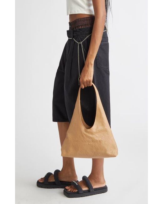 Alexander Wang Natural Small Pike Leather Hobo Bag