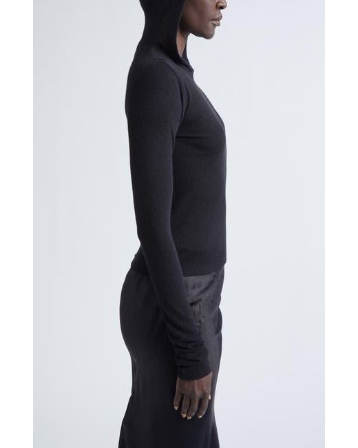 Rick Owens Black Rib Crop Hoodie