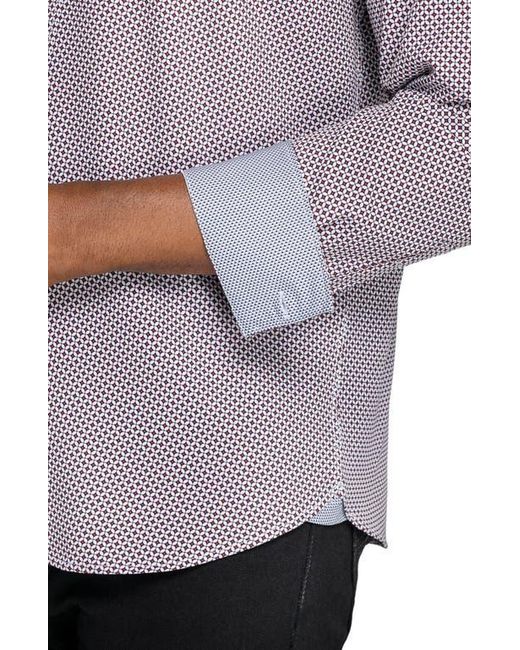 Con.struct Purple Geo Woven Long Sleeve Basic for men