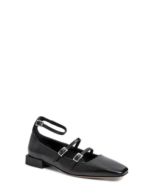 Bruno Magli Black Petra Ankle Strap Mary Jane Flat