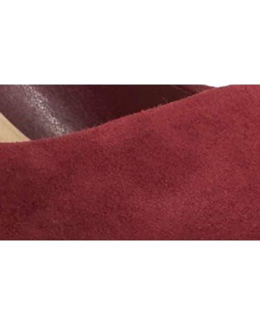 Dune Red Arriving Block Heel Pump