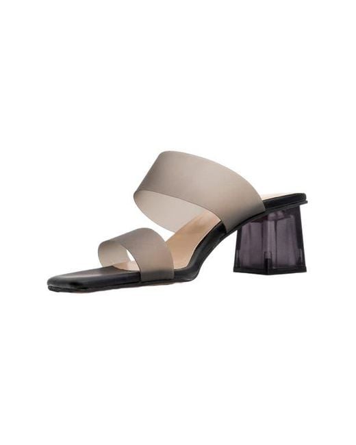 Prologue Shoes Brown Elara Transparent Strap Sandal