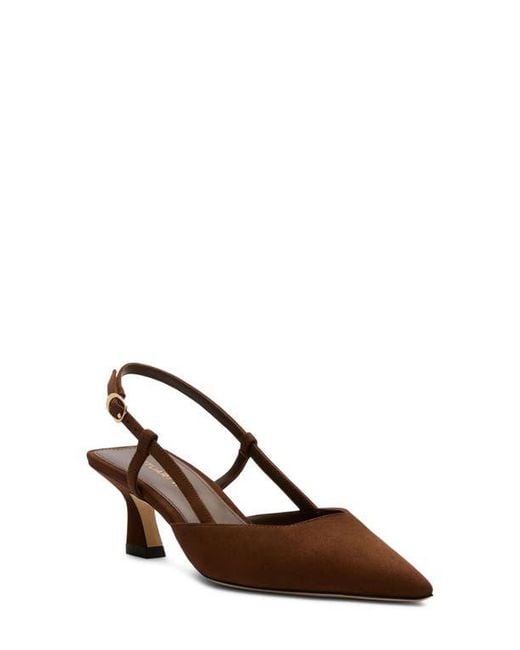 Stuart Weitzman Brown Vinnie 50 Slingback Pump