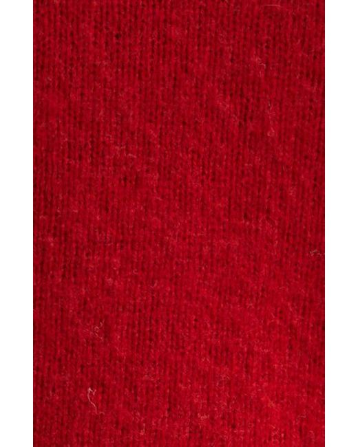 Sunspel Red Brushed Shetland Wool Sweater for men