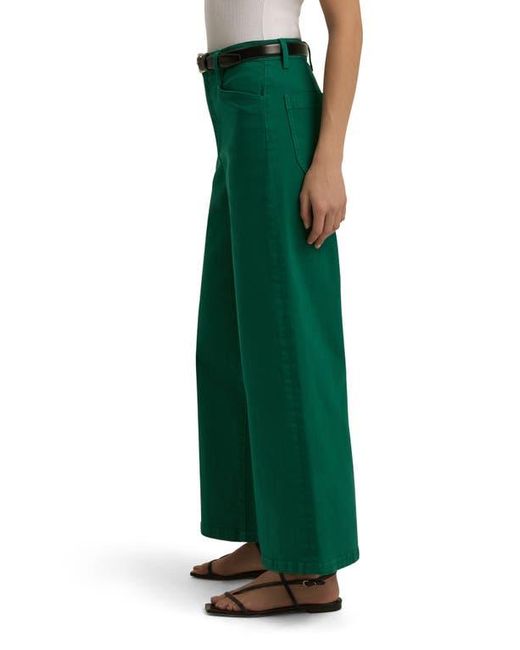 FAVORITE DAUGHTER Green The Mischa Super High Waist Wide Leg Jeans