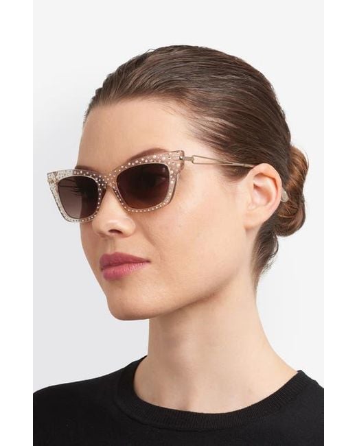 Stuart Weitzman Multicolor 52Mm Gradient Cat Eye Sunglasses