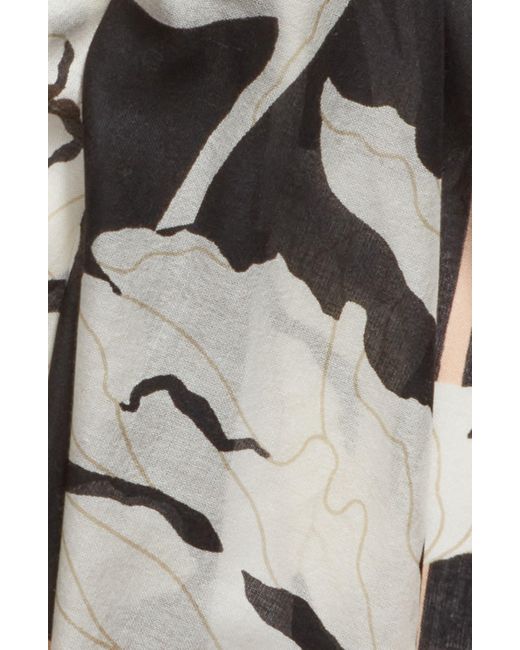 Nordstrom Multicolor Eyelash Trim Print Cashmere & Silk Wrap
