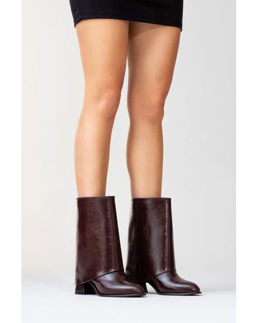Prologue Shoes Brown Ellas Chunky Heel Boot