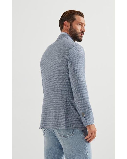 Brunello Cucinelli Blue Check Deconstructed Blazer for men