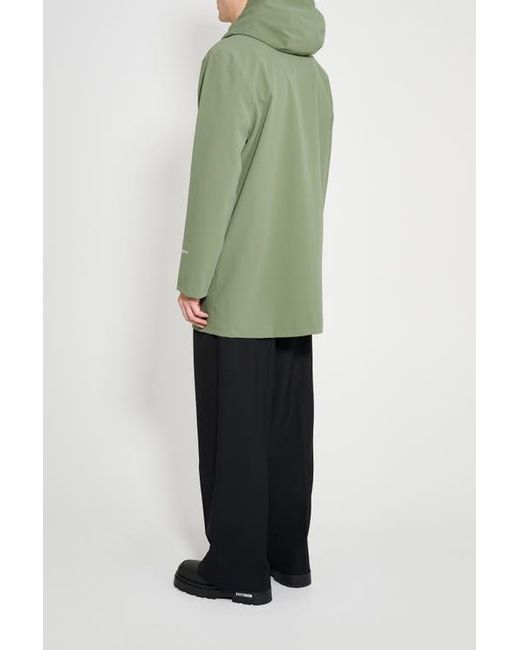 Stutterheim Green Stockholm Patch Matte Raincoat