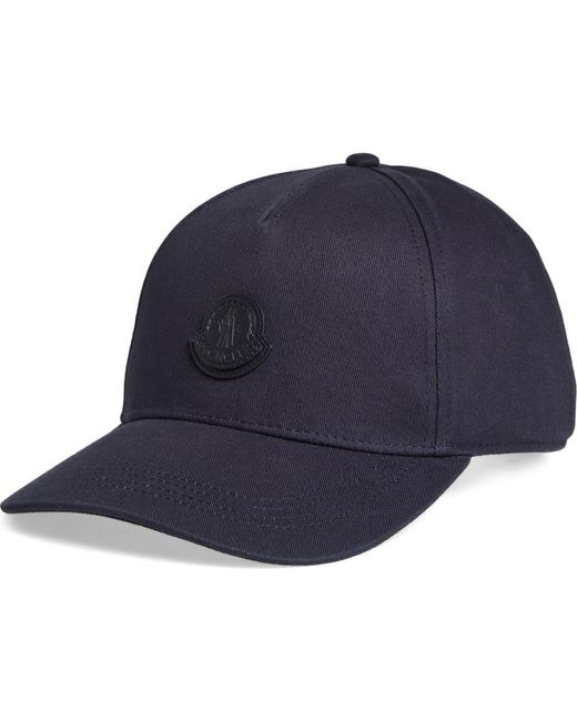 Moncler Blue Logo Patch Baseball Cap for men