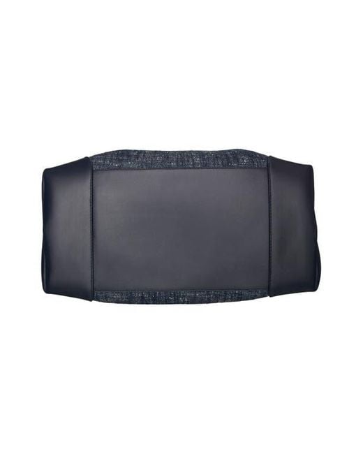 Bottega Veneta Blue Large Andiamo Bouclé & Leather Tote