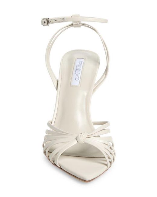 Tony Bianco White Maxos Ankle Strap Pointed Toe Sandal