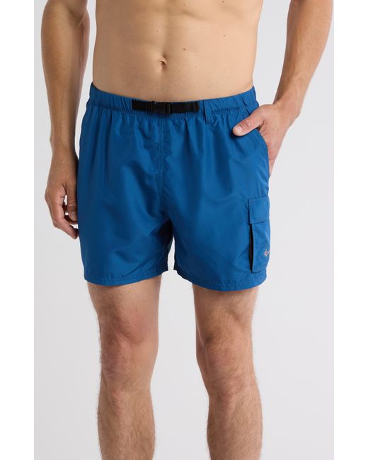 Nike Blue Volley 5-inch Cargo Swim Trunks for men
