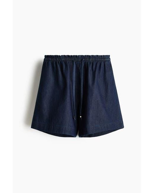 H&M Blue Denim Drawstring Shorts