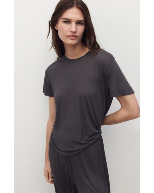 Mango Blue Micromodal Pajama Pants