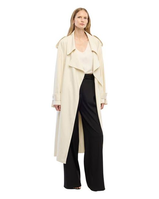 Another Tomorrow White Soft Trench