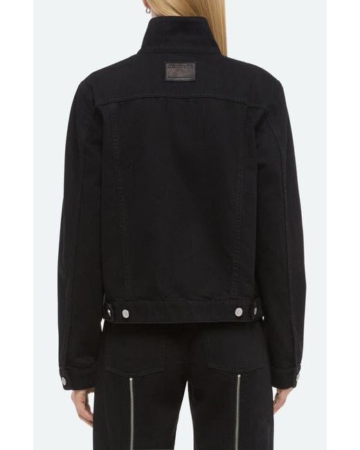 Helmut Lang Black Funnel Zip Trucker Jacket