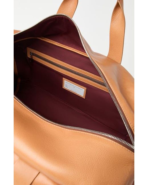 Brunello Cucinelli White Grained Calfskin Active Bag for men