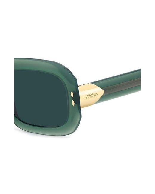 Isabel Marant Green 53Mm Rectangular Sunglasses