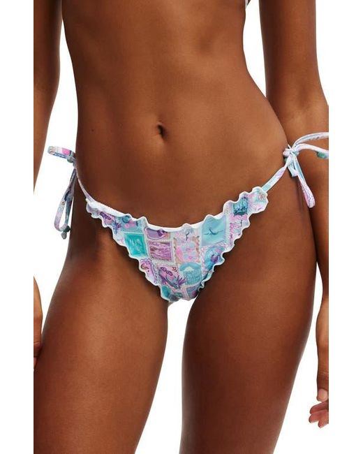 Cotton On Brown Fixed Tie Side Brazilian Bikini Bottom