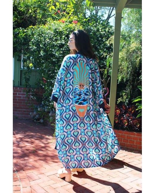 Henelle Blue Duster Robe