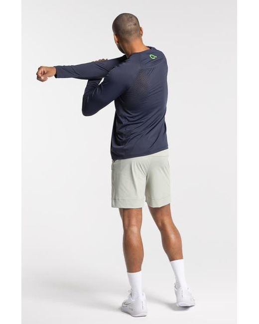 AVI Blue Performance Pickleball Long Sleeve for men