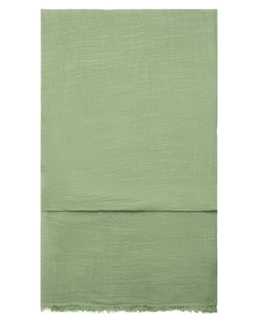 Mango Green Cotton Blend Scarf