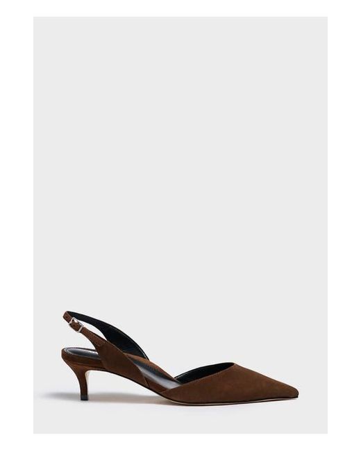Marion Parke White Classic Slingback 45 Suede