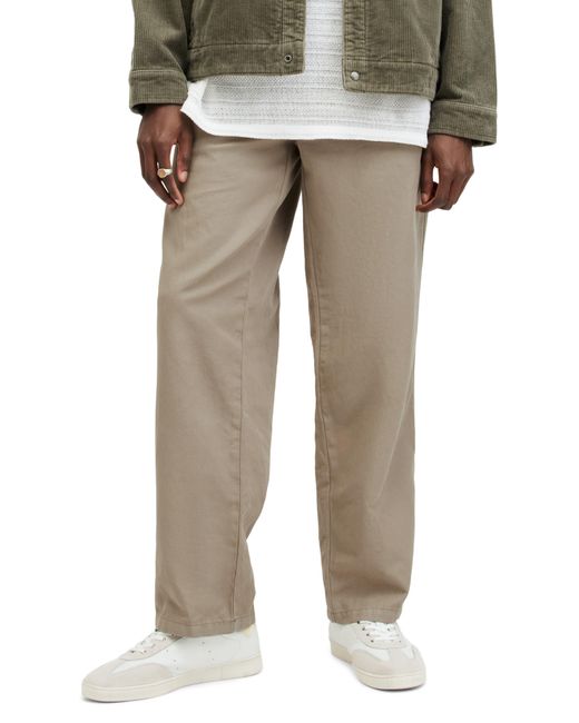 AllSaints Multicolor Hanbury Cotton & Linen Drawstring Trousers for men