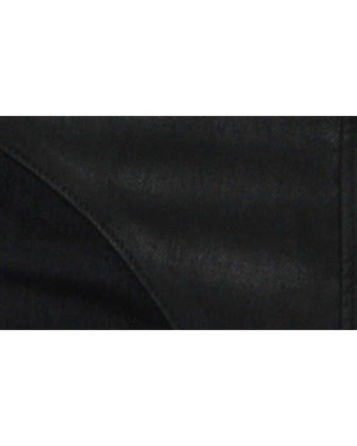 Purple Brand Black Coated Panel Slim Straight Leg Jeans