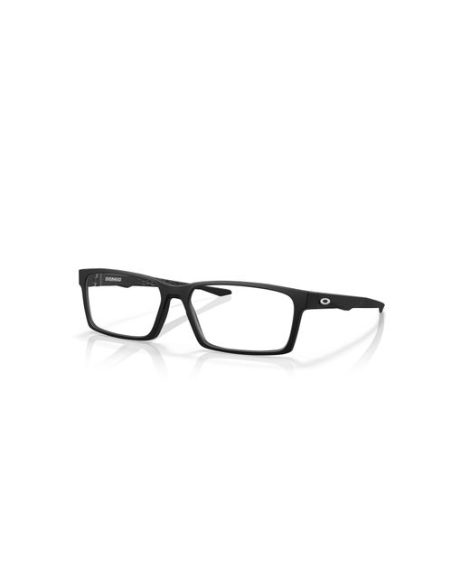 Oakley Black 59Mm Rectangle Optical Glasses for men