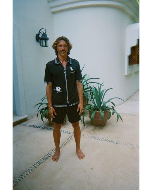 Tombolo Black 'Vicey Dicey' Cabana Shorts