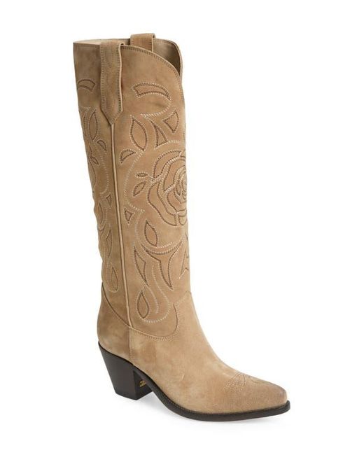Golden Goose Deluxe Brand Brown Wish Star Pointed Toe Western Tall Boot