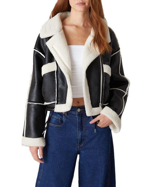 Blanknyc denim vegan leather jacket deals