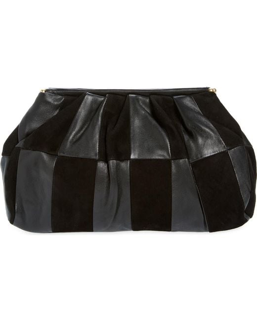 Clare V. Black Belle Leather Clutch