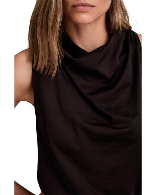 Reiss Black Darla Cowl Neck Shell