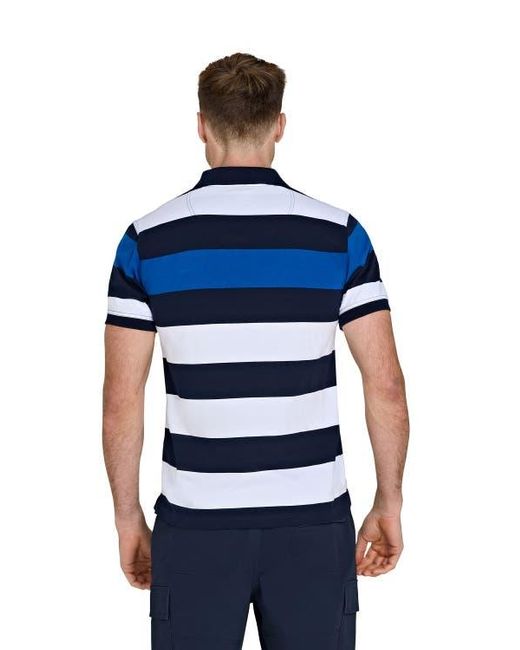 Raging Bull Blue Jersey Contrast Panel Polo for men