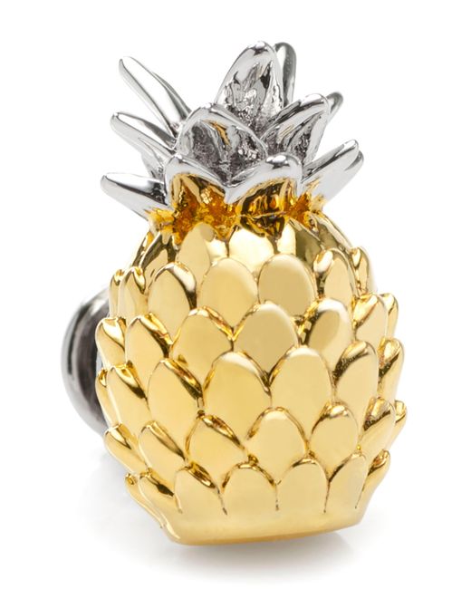Cufflinks Inc. Metallic 3D Pineapple Lapel Pin for men
