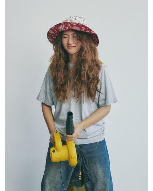 Lost Pattern Multicolor Paisley Cotton Reversible Sun Hat